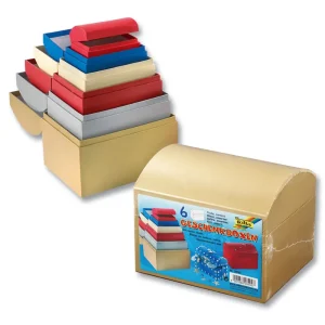 Geschenkboxen Truhe mit Klappdeckel, 6 Stück Preisreduziert