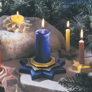 Kerzenhalter Sterne 3 versch. Motive Top-Qualität