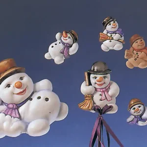 Reliefform ”Lustige Schneemänner” 5 Motive, Größen 5 - 12cm Großhandel
