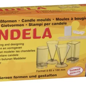 Sonderangebot Kerzengießformen Set mit 4 Formen mit Docht, Knetmasse, Holzstab