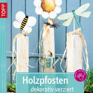 Holzpfosten dekorativ verziert Fröhliche Willkommensgrüße Must-Have