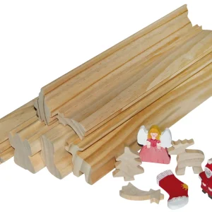 Profilhölzer Weihnachten, 6 Stangen aus Kiefer, ca. 6x5x30 cm Finale Aktion