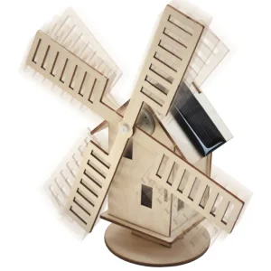 Windmühle ”Holland” inkl. Solarzelle & Motor Handgefertigt