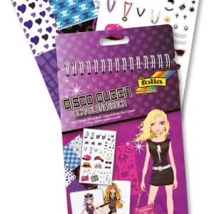 Schablonenbuch Disco Queen 5 Schablonen, 3 Stickerbogen Schnäppchen