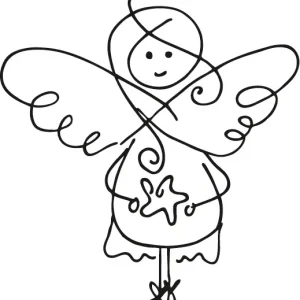 Bestseller Motivstempel ”Engel” stehend Motivgröße: 50x55 mm