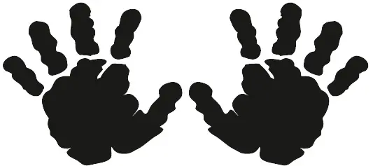 Motivstempel ”Hände” Motivgröße: 45x20 mm Saisonangebot