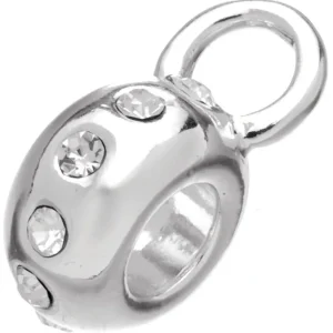 Markenware Metall Perle 6x10mm crystal 1 Stück