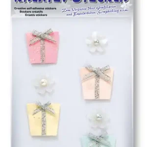 3-D Sticker Geschenke/Blumen Fb. bunt 8Stck Mega-Angebot