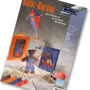 Preisreduziert Batic-Karton 250g/m², 23x33cm 5 Blatt, farbig sortiert