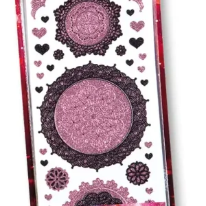 Aktuell Glitter-Sticker Set ”Romance” 5 Blatt sortiert, ca. 10x23cm
