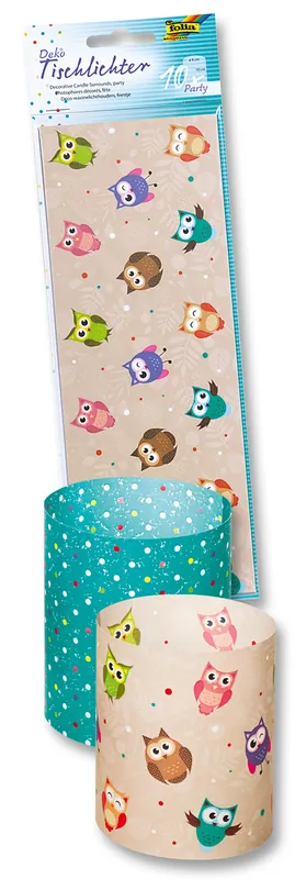 Tischlichter PARTY 10x27cm, 10 Blatt (je 4x2 Motive+2xweiß) Must-Have