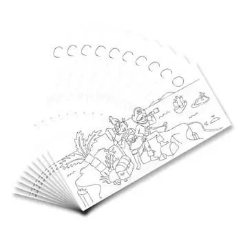 Ausmal-Laternenzuschnitte 115g/m² 22x51 cm ”Piraten” 10 Blatt Nur Heute