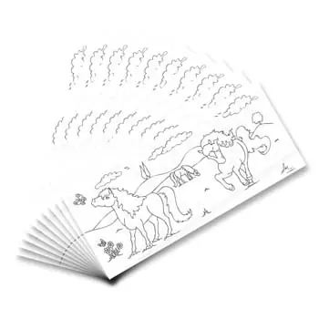 Garantierte Lieferung Ausmal-Laternenzuschnitte 115g/m² 22x51cm ”Ponys” 10 Blatt