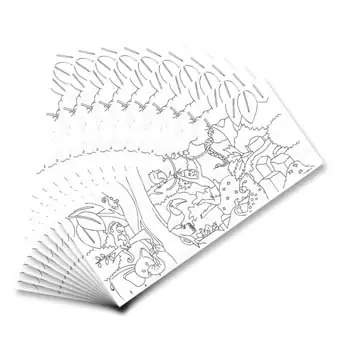 Letzte Chance Ausmal-Laternenzuschnitte 115g/m² 22x51 cm ”Dschungel” 10 Blatt