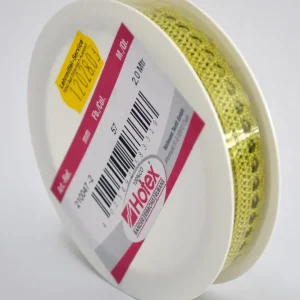 Kostenloser Versand Spitzenband, geklöppelt, 10mm x 2m maigrün