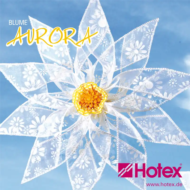Bänder-Blume Aurora weiß Neu Im Sortiment