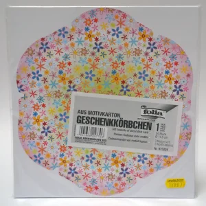 Geschenkkörbchen aus Motivkarton 3 Motive, Gr. Durchmesser 14,5 cm Kostenloser Rückversand