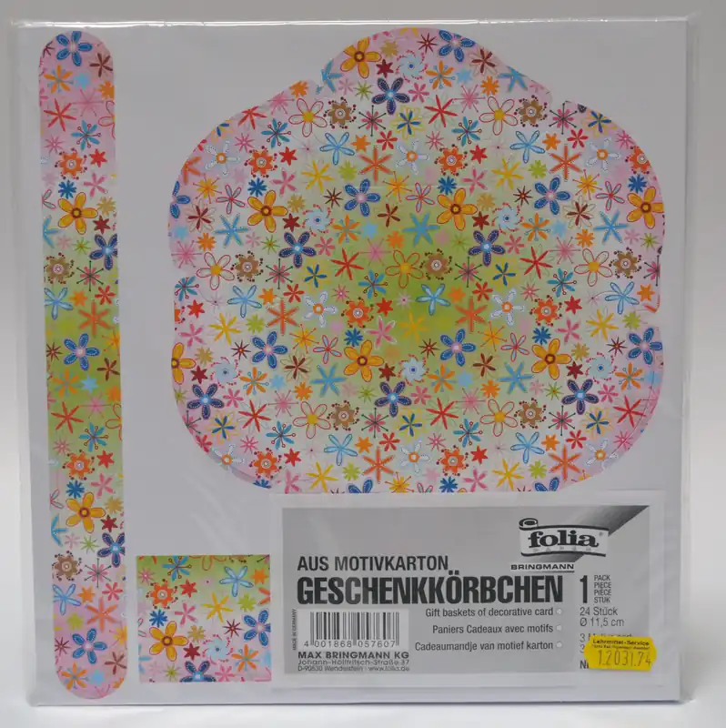 Geschenkkörbchen aus Motivkarton 3 Motive, Gr. Durchmesser 11,5 cm Exklusiv