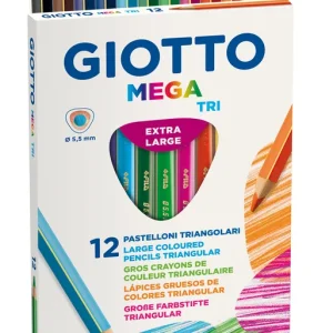 GIOTTO Mega tri 12 Farbstifte im Kartonetui Hochwertig