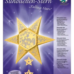 Markenware Silhoutten-Stern ”Falling Stars” gold