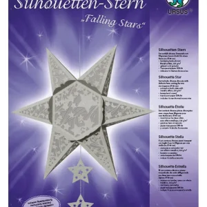 Silhoutten-Stern ”Falling Stars” silber Super-Preis