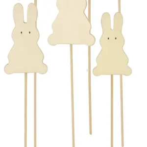 Großhandel Holzstecker ”Häschenbande” 6er Set