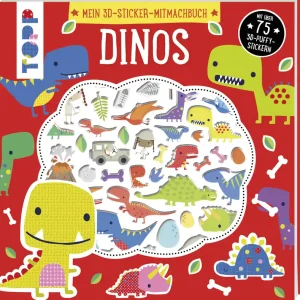 Original 3D-Sticker-Buch: Dinos
