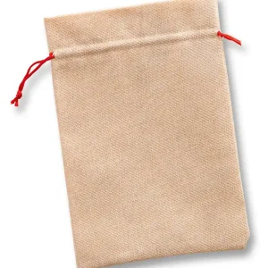 Beutel aus Polyester in Jute-Optik natur, 17x25 cm Echt