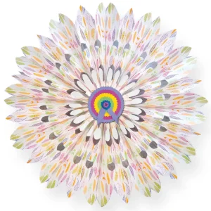 Neue Ware Butterbrottüten Blüten Bastelset 24 St., 10x22cm, Federn