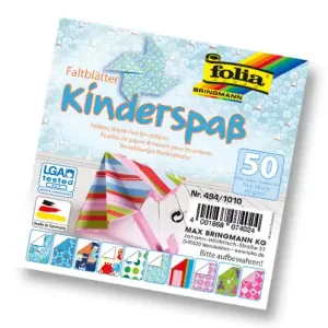 Direktkauf Faltblätter 80g/m², Kids 10x10cm,50 Blatt,5 Motive sortiert