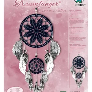Echt Deko-Set ”Traumfänger” schwarz/silber