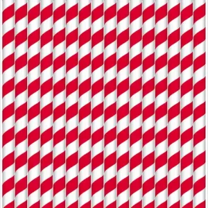 Zertifiziert Papierstrohhalme ”Chevron grün” 19,5cm, 16 Stück, 0,8cm
