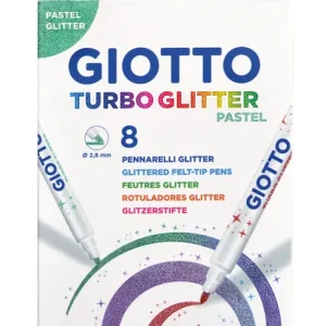 Giotto Turbo Glitter Pastel Etui mit 8 Stiften Top-Preis
