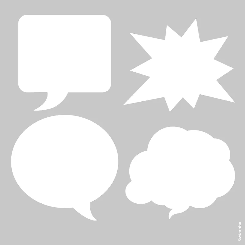Sofort Bestellen Marabu-Schablone ”Sprechblasen” 33 x 33 cm