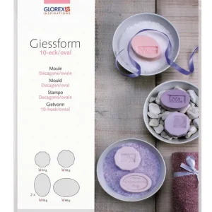 Seifengießformen oval 4 Stk. 50-55mm / 62-70mm Neu Im Sortiment