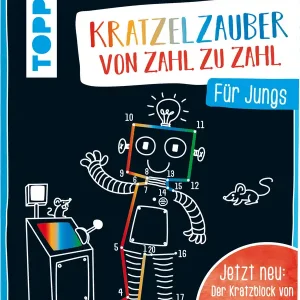 Kratzelzauber von Zahl zu Zahl für Jungs Markenprodukt