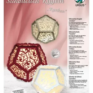 Silhouetten Kugel Ranken, rot/weiß Kostenloser Versand