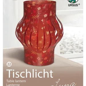 Wochenendangebot Tischlicht Luna Motiv 22, rot 16cm, 6 Blatt, 115g/m²