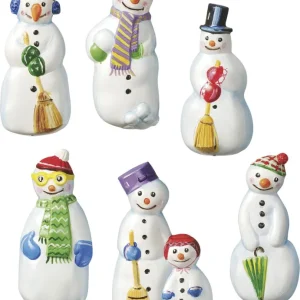 Zertifiziert Gießform Schneemänner 8,5x5 cm, Materialbedarf: 190g.