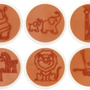 Riesenstempel Safari 6 Stück, Ø 7,5 cm, Griffhöhe 4 cm Schnäppchen