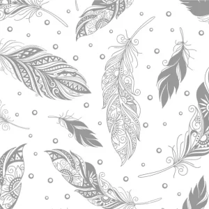 Zauberpapier ”Federn” 10 Blatt, 23x33 cm, 250g/m² Exklusiv