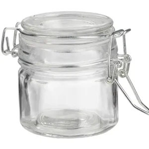 Günstig Deko-Glas rund 7x5,8cm ca.100ml Glas und Dichtring Lebensmittelecht