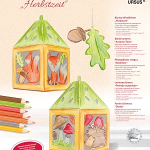 Wochenendangebot Laternen-Windlichter ”Herbstzeit” blanko, 2 Stück