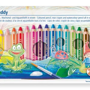 Hexagonal-Buntstifte buddy 18er Kartonetui + Spitzer Direkt Vom Hersteller