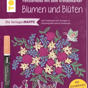 Kreidemarker Blumen und Blüten Vorlagenmappe Exklusiv