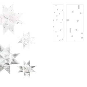 Fröbelsterne Graphic weiß/silber 40 Streifen Gleich Bestellen