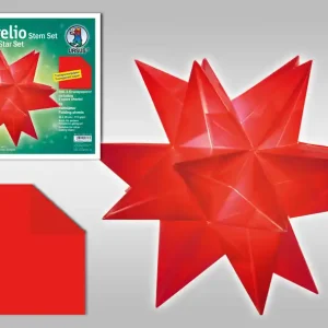 Neue Ware Aurelio-Stern Transparentpapier rot, 33 Bg., 115g/m², 30x30cm