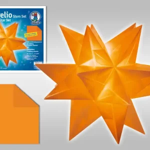 Weltweiter Versand Aurelio-Stern Transparentpapier orange, 33 Bg., 115g/m², 30x30cm