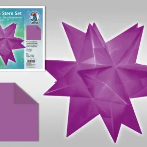 Aurelio-Stern Transparentpapier aubergine, 33 Bg., 115g/m², 20x20cm Original
