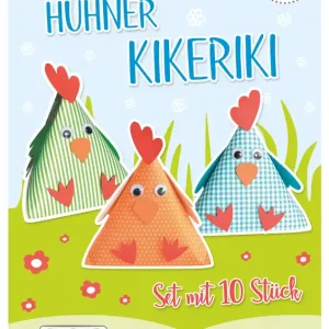 Jetzt Bestellen Kikeriki-Hühner Bastelset für 10 Stück in versch. Farben
